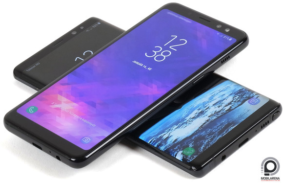 A Galaxy A8 (2018) a Galaxy Note8-ra is hasonlít, csak kevésbé szögletes