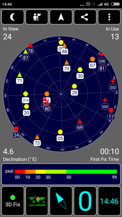 BeiDou műholdakat is lát a készülék