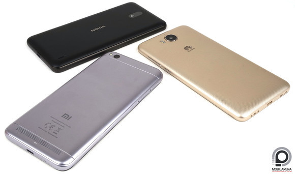 Az alsóház néhány képviselője: Huawei Y6 (2017), Nokia 2 és Xiaomi Redmi 5A