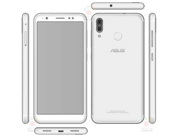 Az egyik Zenfone 5 modell lehetséges vázlata