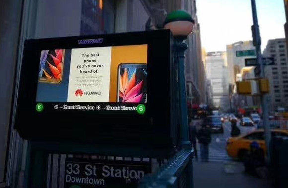 Mate 10 Pro reklám New Yorkban