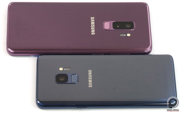 A kétkamerás Galaxy S9+ (orgona lila) és a Galaxy S9 (korall kék)