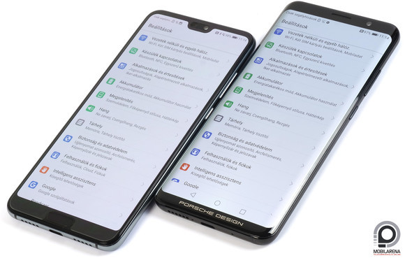 Hiába a notch a P20 Prón: a Mate RS nélküle is képernyő-dominánsabb - és lényegesen szebb