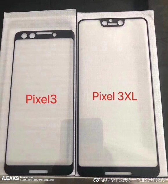 A Google Pixel 3 és a Pixel 3 XL állítólagos előlapi védőüvege
