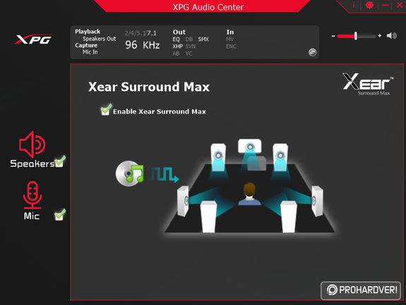 XPG Audio Center - Xear Surround Max