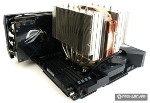 Igazán impozáns látványt nyújt a Maximus XI / RTX 2080 Ti / Noctua NH-D15-ös triumvirátus