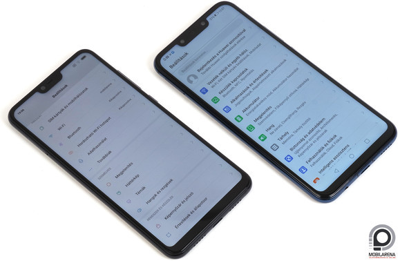 A Mi 8 Lite a Huawei Mate 20 Lite mellett