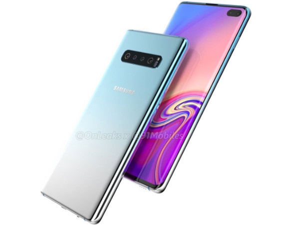 A Galaxy S10 Plus hátuljára van, aki négy kamerát vár