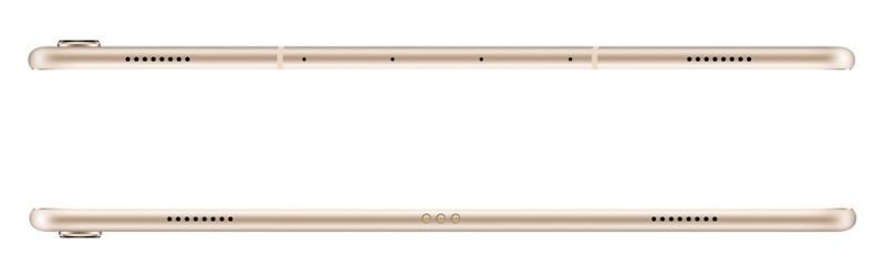 Négy harman/kardon hangszóró, csatlakozók és négy mikrofon az M6 10.8 élein.