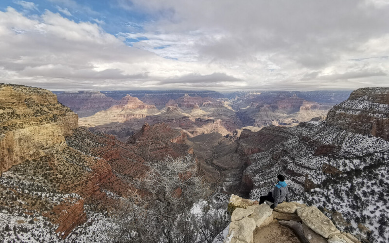 Szintén a Grand Canyon, ultraszéles látószöggel és jómagammal együtt megörökítve