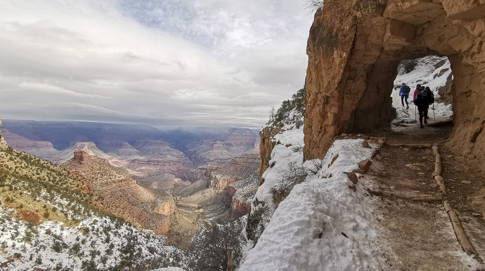 Bright Angel túraútvonal, Grand Canyon, ultraszéles látószögű felvétel
