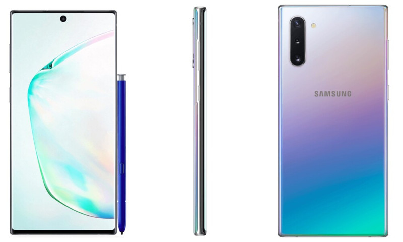 A Galaxy Note10 hivatalosnak tűnő renderképe