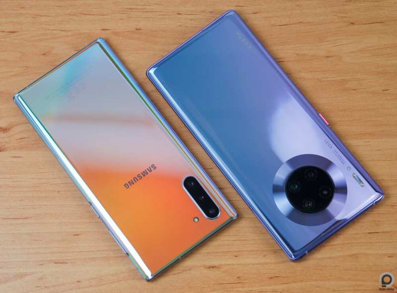A Galaxy Note10 a Mate 30 Pro szomszédságában