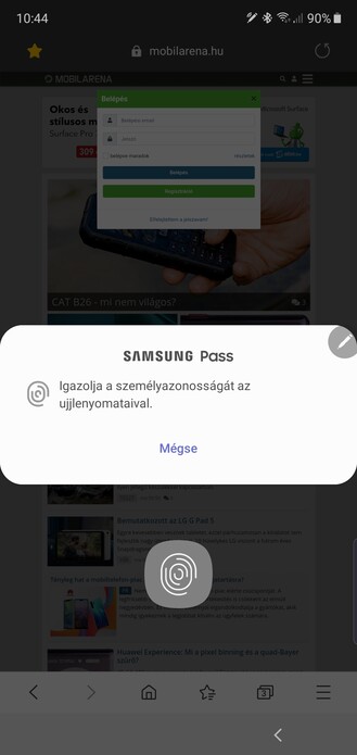 A Samsung Pass biometrikus azonosítással megspórolja a belépési adatok kitöltögetését.