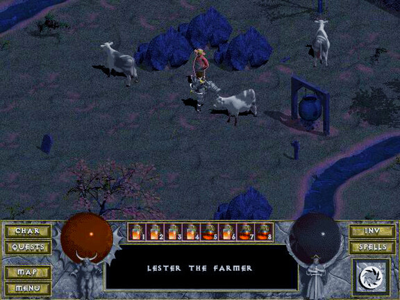 Mivel a történet folytatását a Diablo II-be tervezte a Blizzard North, a Hellfire nem is lehetett más, mint szimpla mellékszál, amelyet egy farmer NPC indít be.