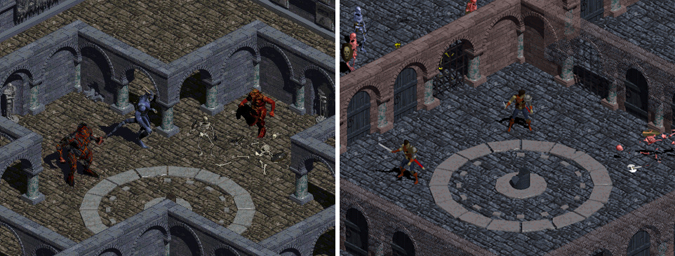 A különböző grafikai elemeket a Diablo millió eltérő módon tudja kombinálni, így minden elindításnál új játékteret épít körénk.