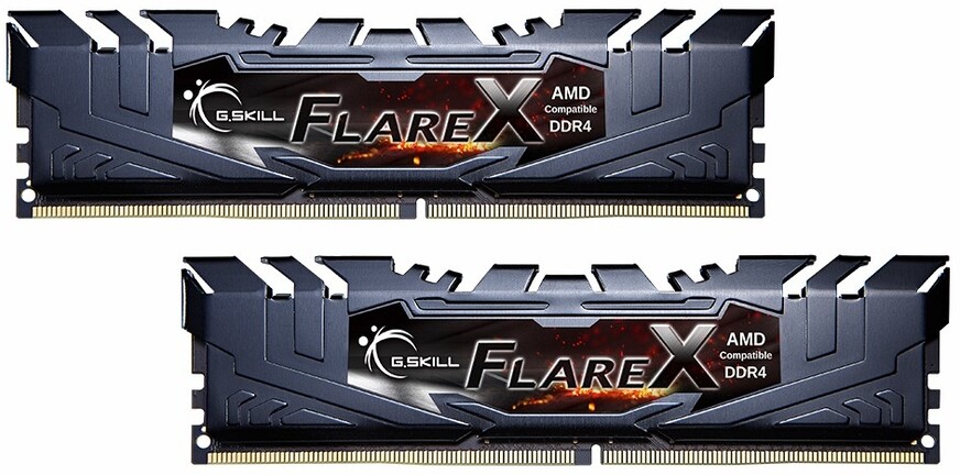 2 x 8 GB G.Skill Flare X DDR4-3200 CL14 (F4-3200C14D-16GFX)