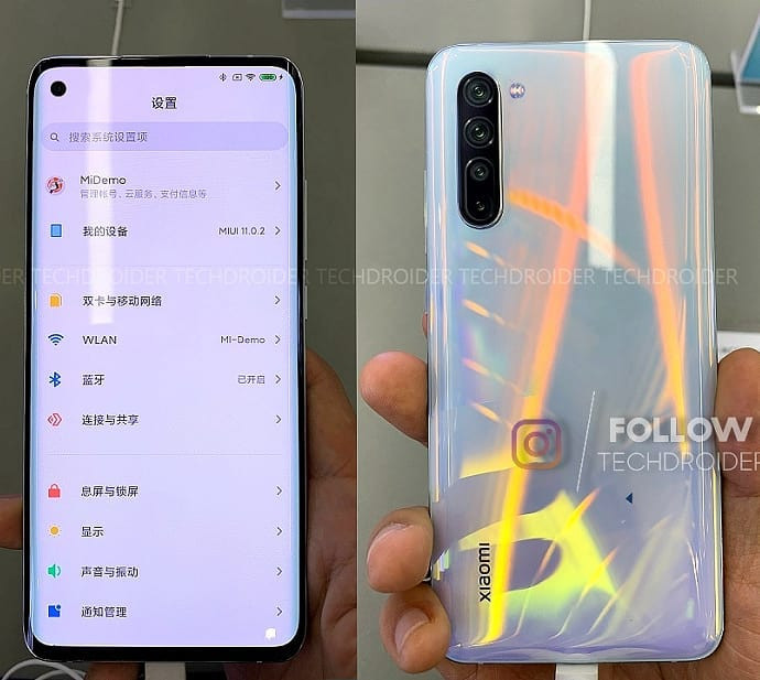 Az állítólagos Mi Note 10, kémfotókon