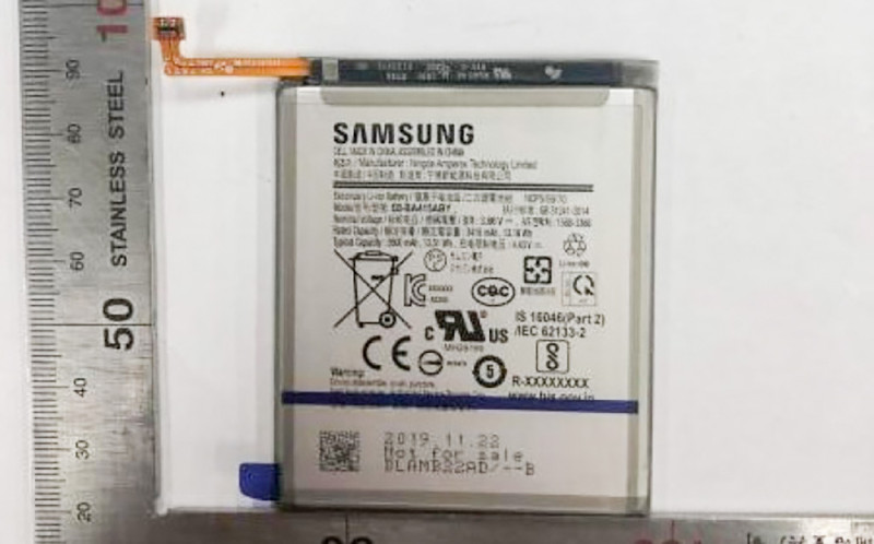 A Galaxy A41 akkumulátora a koreai minőségbiztosítási hivatalnál