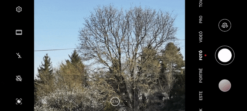 Az octa-PD autofókusz munka közben