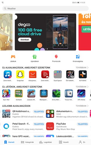 Csak én érzem erősnek a jelenlegi appkínálat ismeretében, hogy az AppGallery mindig csak három másodperc után átugorható reklámmal indít?