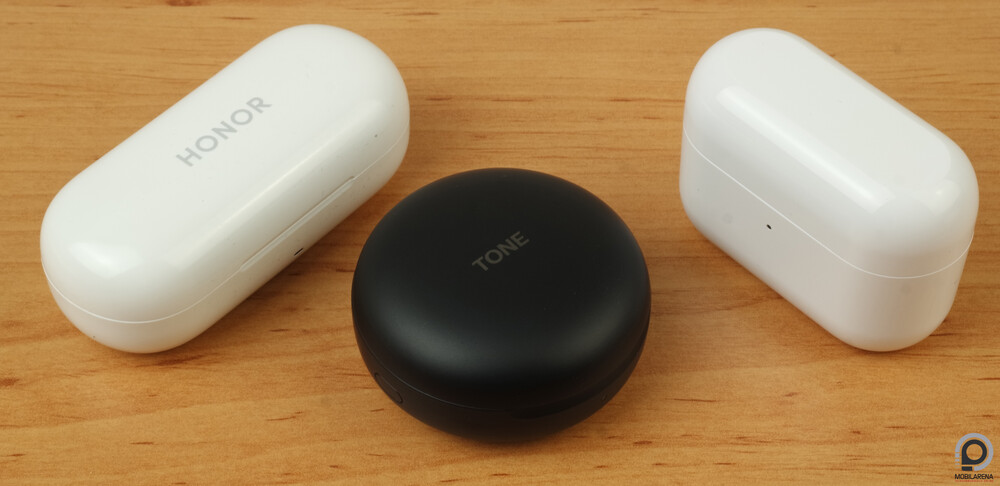 Balra az általunk ismert legerősebb konkurens, a Honor Magic Earbuds, jobbra az olcsó Honor Choice