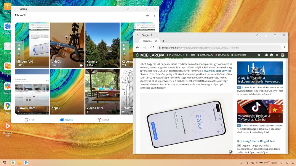 Az EMUI Desktop mobilos asztali kiterjesztés