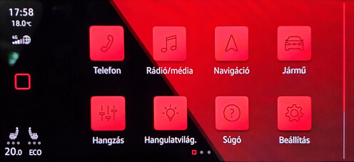 Amilyen üzemmódban vagyunk, olyan a rendszer színe