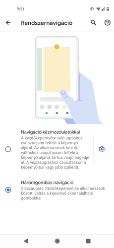A lenti, fix sávon színes káva jelzi azokat az alkalmazásokat, amik automatikusan, ajánlás szerint kerültek oda