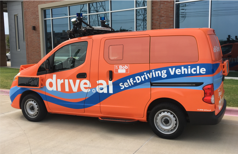 A Drive.ai önvezető szállítójárműve 2019-ből