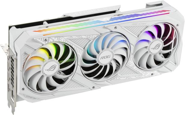 A ROG Strix GeForce RTX 3080 OC fehér színben is gyönyörű