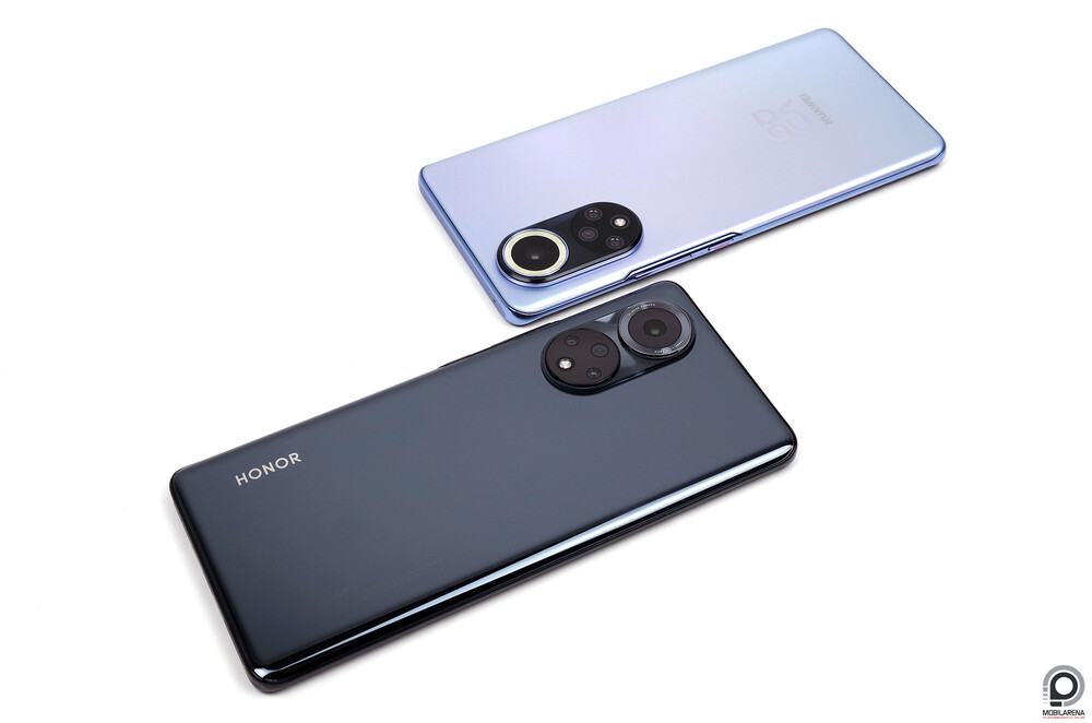 A kékes színű a Huawei Nova 9, a fekete a Honor 50