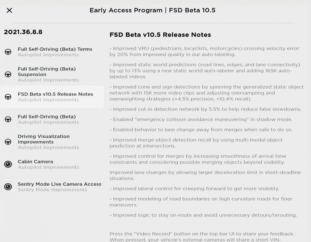 Mintha mobilfrissítés lenne: FSD Beta 10.5 hibajavítási lista