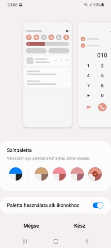 One UI 4.0 újdonság a külön variálható ikonséma