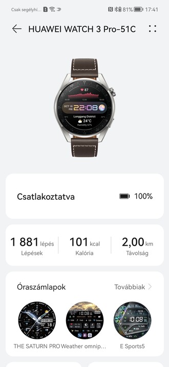 A Vezérlőpult a Device+ füllel, a Huawei Egészség App, valamint az AI Life a Nova 9-en