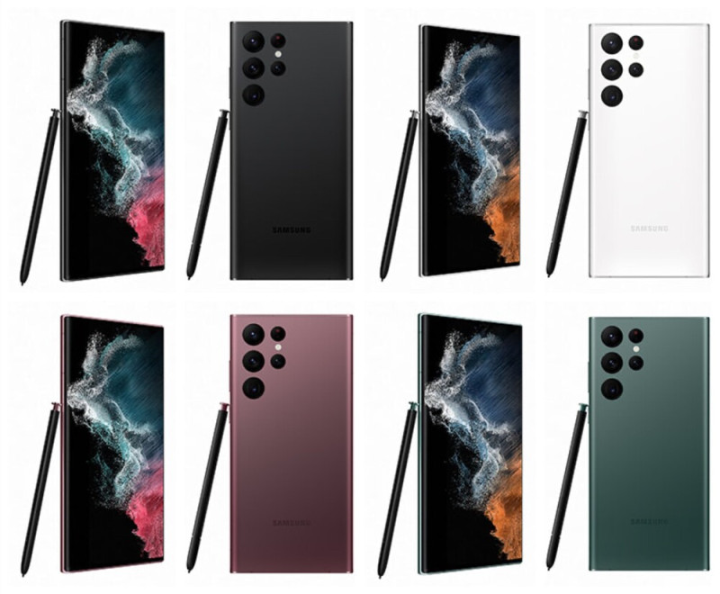 Az S22 Ultra lehetséges színváltozatai