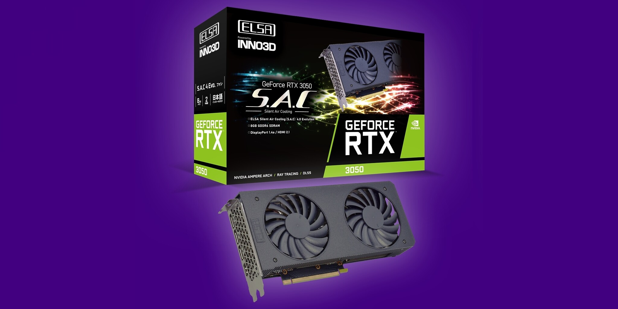 Combos hűtéssel debütál az ELSA spártai GeForce RTX 3050-ese