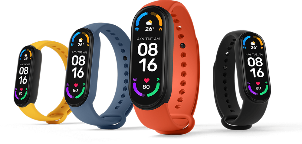 A képen a Xiaomi Mi Smart Band 6, ehhez nagyon hasonló lehet a 7-es változat.