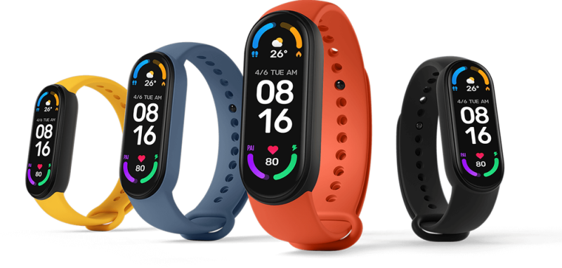 A képen a Xiaomi Mi Smart Band 6, ehhez nagyon hasonló lehet a 7-es változat.