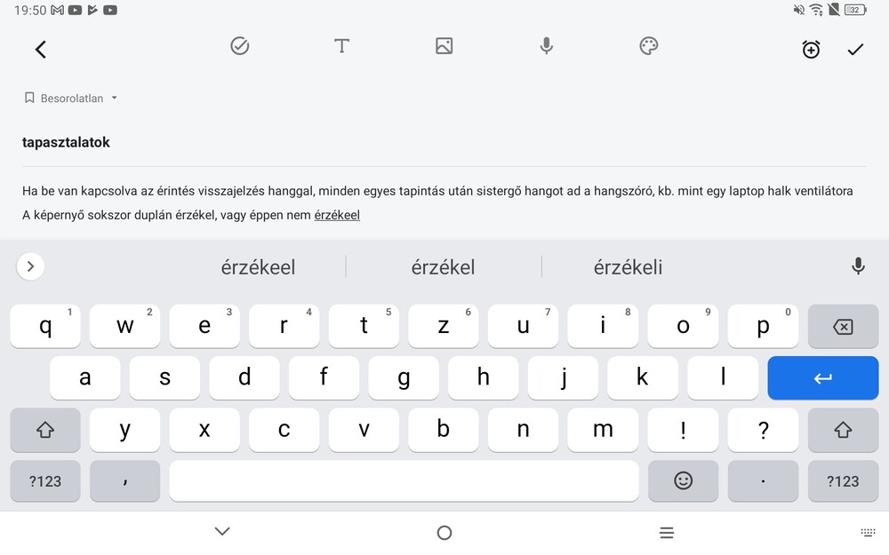 A Google-féle billentyűzet az alapértelmezett.