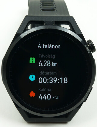 Edzésadatok a Watch GT Runneren.