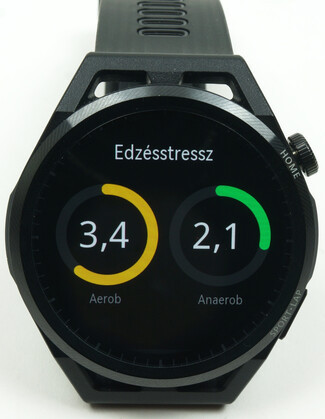 Edzésekre vonatkozó adatok a Watch GT Runneren.