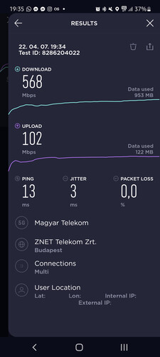 Sebességteszt a Telekom 5G hálózatán és 5 GHz-es Wi-Fi hálózaton.