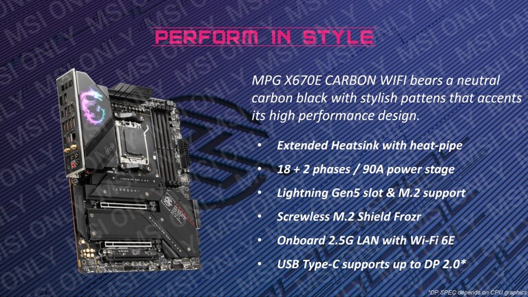 MSI MPG X670 Carbon Wi-Fi