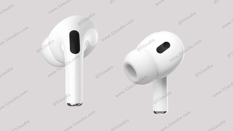 Így nézhet ki az AirPods Pro 2 és a hozzá tartozó hordtok.