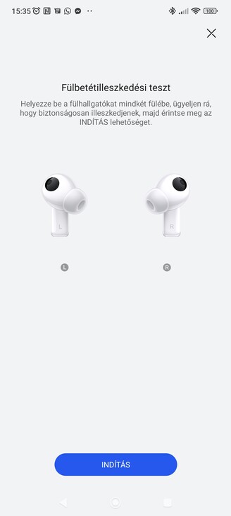 Illeszkedési teszt az AI Life alkalmazásban.