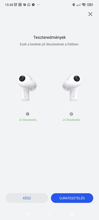 Illeszkedési teszt az AI Life alkalmazásban.