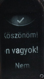 Így néz ki a Vivosmart 5 menürendszere és az értesítések megjelenítése, valamint a gyors reakciók.