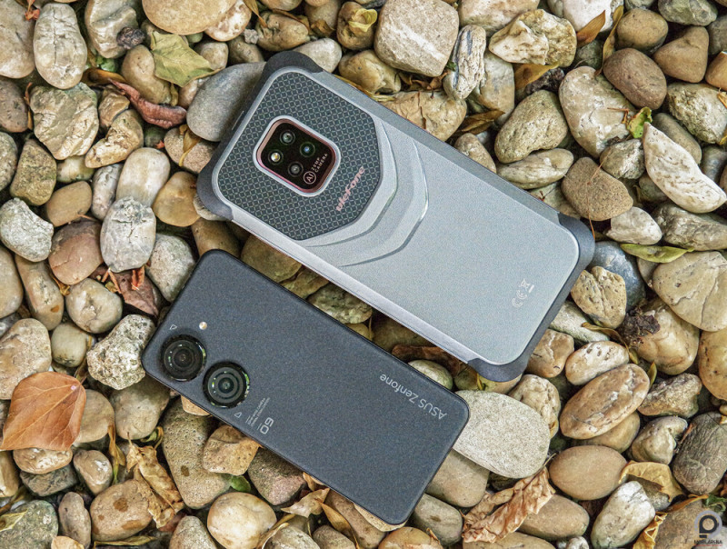 Az Armor 14 Pro a fele olyan vastag és jóval apróbb Zenfone 9 mellett