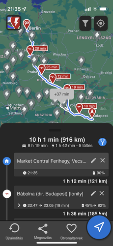 Ez volt az eredeti terv, végül kis kitérővel és kevesebb megállóval oldottuk meg.